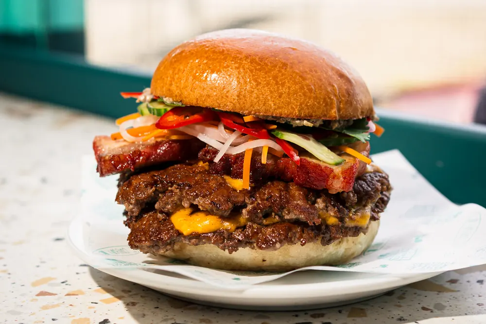 Banh Mi Cheeseburger burger special at Zephyr Burgers