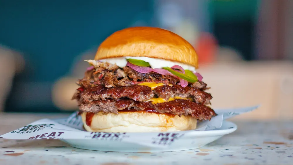 Zephyr × Meat Box BBQ burger special at Zephyr Burgers