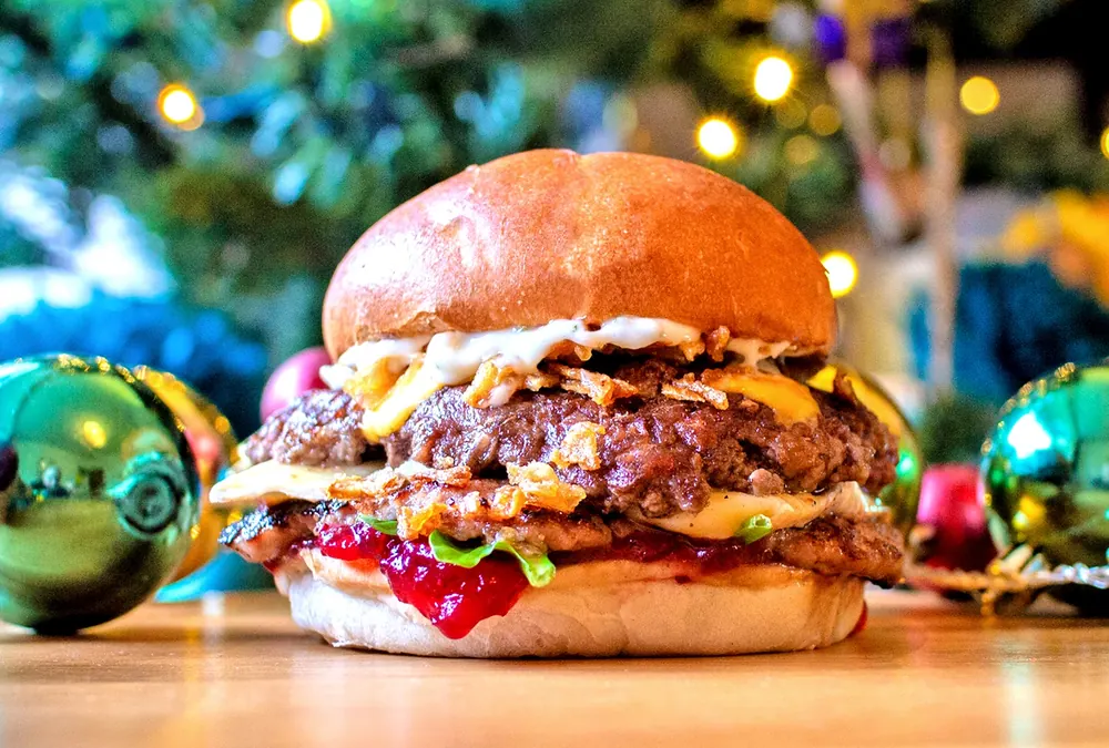 It Would Be Rudolph Not To burger special at Zephyr Burgers