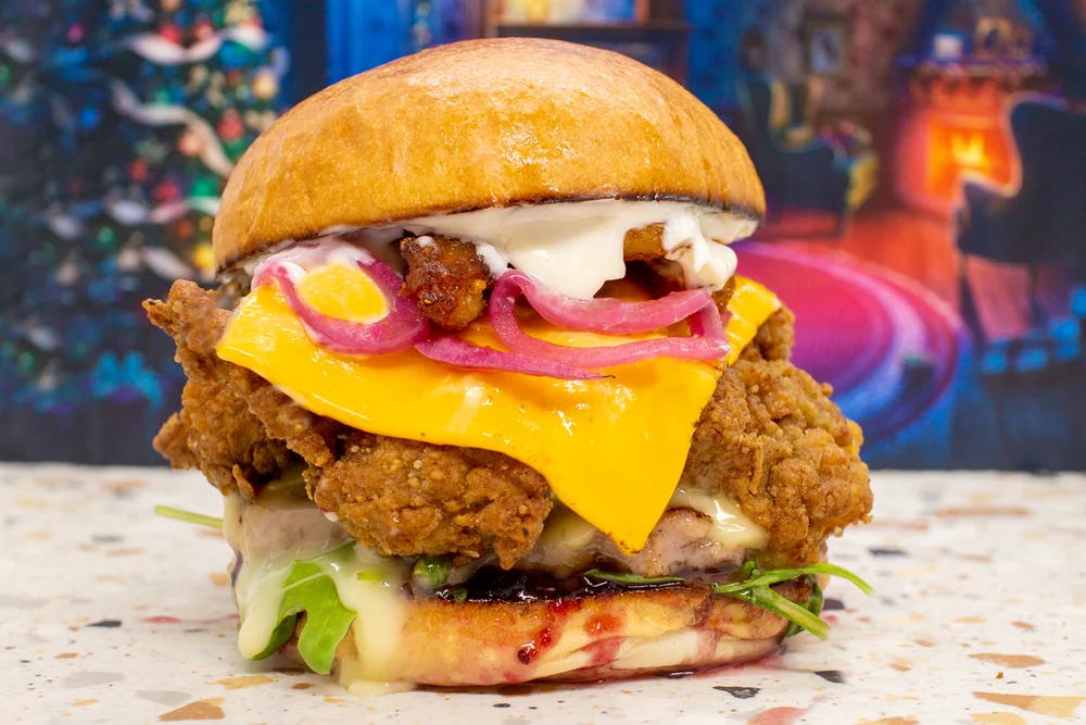 Christmas Burger 2023: Fried Chicken burger special at Zephyr Burgers